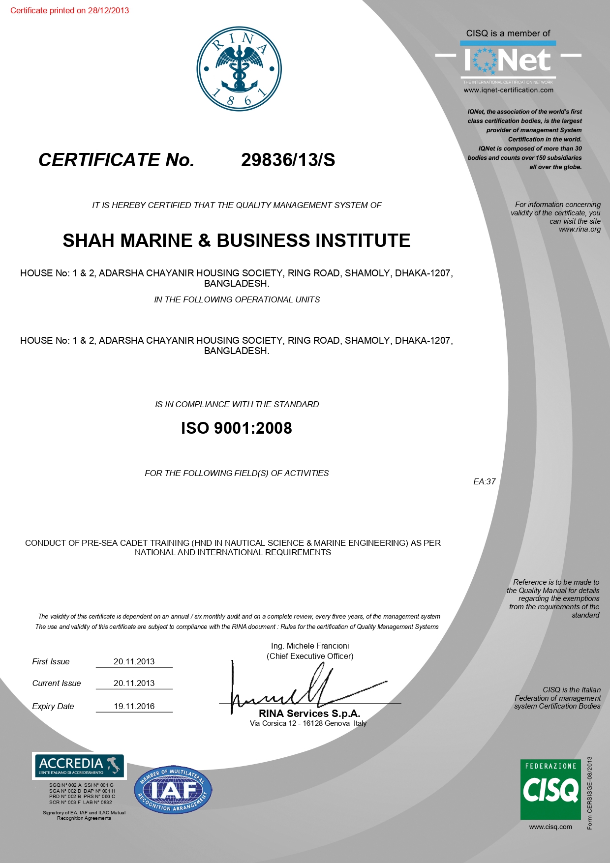 Sl. No. 5. B. Quality management system RINA_page-0001