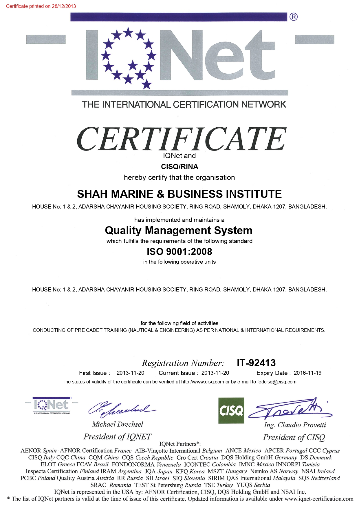 Sl. No. 5.A. Quality management system certificate_page-0001